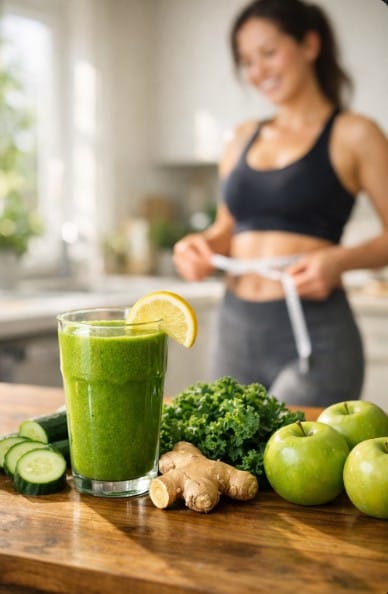 Infografis menu minuman hijau sebagai tips detoks tubuh setelah lebaran 2026