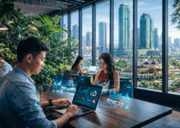 Aktivitas para pelaku startup yang mendorong pertumbuhan Ekonomi Digital Medan 2026.