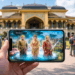Penggunaan teknologi Augmented Reality (AR) dalam Wisata Budaya Digital Medan 2026.
