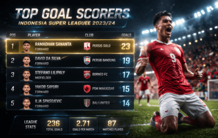 Daftar top skor Liga 1 2026 sementara hingga pekan April.