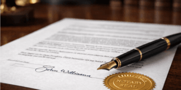 Dokumen akta notaris ormas yang sudah lengkap dengan tanda tangan dan stempel resmi untuk syarat pendaftaran di Kemenkumham.