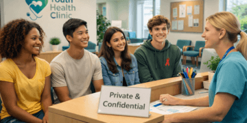 Layanan kesehatan yang menjamin kerahasiaan dan privasi bagi pelajar yang ingin melakukan tes kesehatan.