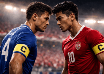 Poster jadwal pertandingan Liga 1 pekan ini antara Persib Bandung vs Persija Jakarta.