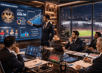 Proses rapat manajemen finansial klub Liga 1 dalam menentukan anggaran gaji pemain.