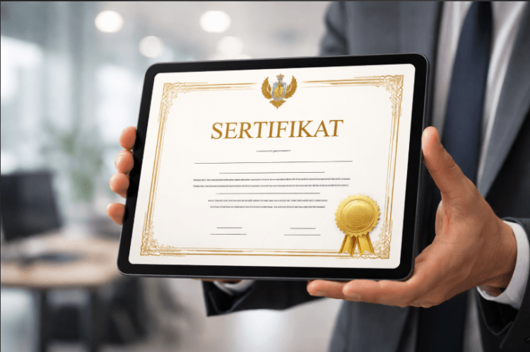 Tampilan sertifikat digital SKT ormas yang telah terbit dan siap untuk diunduh melalui sistem AHU Online.