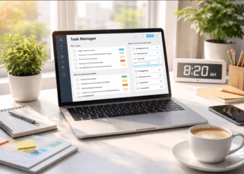 Visualisasi panduan produktivitas April 2026 untuk meningkatkan performa kerja.