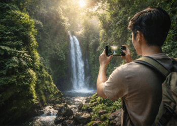 Visualisasi panduan wisata April 2026 untuk mencari tempat healing yang estetik dan hemat.