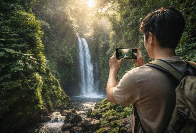 Visualisasi panduan wisata April 2026 untuk mencari tempat healing yang estetik dan hemat.