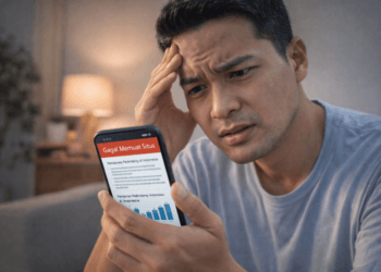 Warga sedang mencari solusi nama tidak muncul saat cek bansos Kemensos melalui HP.