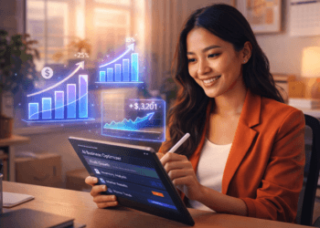 Infografis trik mesin cerdas bantu pengusaha yang menampilkan perempuan mempraktikkan jurus ai buat bisnis wanita.