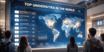 Mahasiswa sedang menganalisis data Peringkat Universitas Terbaik 2026 untuk menentukan pilihan studi yang paling sesuai dengan ambisi karir mereka.