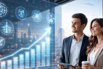 Profesional muda sedang mempelajari Prospek Kerja Lulusan 2026 melalui analisis data industri yang menunjukkan pertumbuhan pesat di sektor digital.