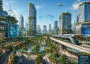 Ilustrasi konsep pembangunan berkelanjutan yang menggambarkan Masa Depan Polonia Medan.