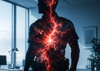 Visualisasi mengenai dinamika Psikologi Oknum Polisi Balikpapan yang harus mengelola stres di tengah tugas negara.