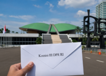 Visualisasi surat Aduan Yosep Gultom DPR yang ditujukan kepada Komisi III guna mencari keadilan hukum.