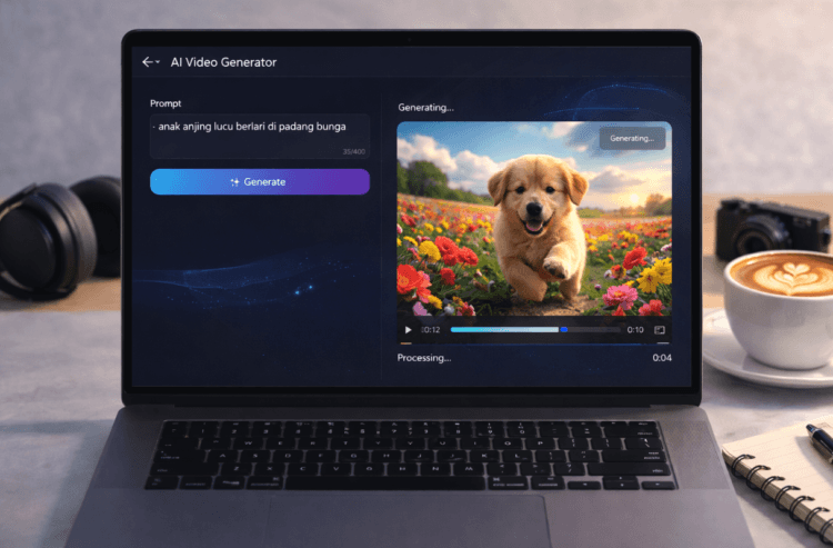 aplikasi AI video generator gratis untuk ubah teks jadi video