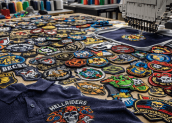 Koleksi berbagai bentuk badge dan logo hasil produksi vendor bordir patch emblem Medan.