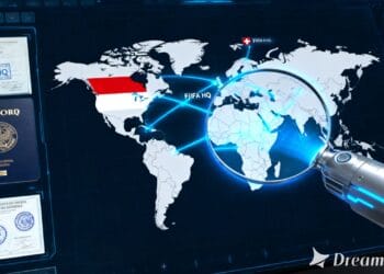 Ilustrasi proses digital verifikasi dokumen dan paspor pemain oleh FIFA.