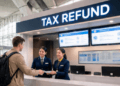 Konter layanan Tax Refund untuk turis asing di area terminal keberangkatan Bandara Kualanamu