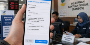 infografis aplikasi cek bansos dari HP