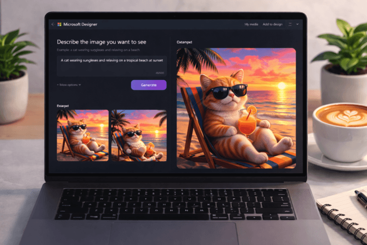 contoh prompt AI untuk Microsoft Designer menghasilkan foto keren