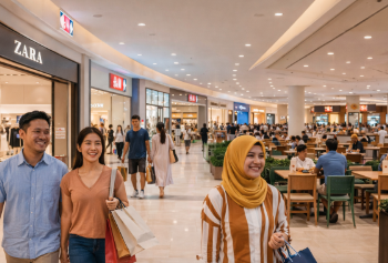 Fasilitas mal modern yang menjadi bagian utama dari Pusat Belanja Medan Helvetia.