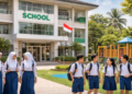 Gedung sekolah modern yang menjadi bagian dari jajaran Sekolah Terbaik di Martubung Medan.