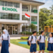 Gedung sekolah modern yang menjadi bagian dari jajaran Sekolah Terbaik di Martubung Medan.