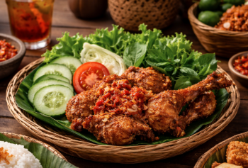 Sajian ayam goreng ikonik yang menjadi bagian utama dari Kuliner Khas Tanjung Morawa.
