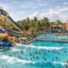 Deretan seluncuran raksasa yang menjadi ikon salah satu waterpark terbesar di Medan.