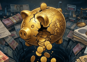 Ilustrasi Dampak Korupsi Bea Cukai yang menyebabkan kebocoran anggaran dan kerugian besar bagi pendapatan negara.