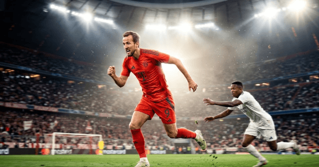 Harry Kane menunjukkan pergerakan lincah yang merepotkan barisan pertahanan Real Madrid di Liga Champions.