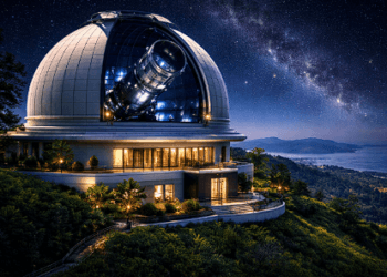 Gedung kubah observatorium OAIL ITERA yang megah di Lampung sebagai pusat penelitian astronomi di Sumatera.