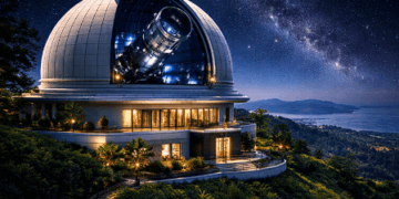 Gedung kubah observatorium OAIL ITERA yang megah di Lampung sebagai pusat penelitian astronomi di Sumatera.