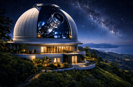 Gedung kubah observatorium OAIL ITERA yang megah di Lampung sebagai pusat penelitian astronomi di Sumatera.