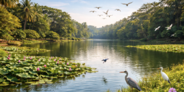 Kondisi lingkungan yang asri sebagai bukti nyata Manfaat Ekologis Danau Martubung.