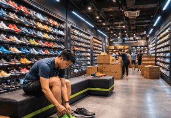 Koleksi lengkap di Grosir Sepatu Olahraga Medan yang menawarkan berbagai model sepatu sport terbaru dengan harga terjangkau.