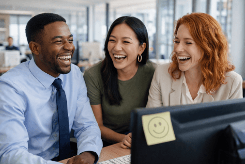 Penerapan Ide Lelucon Aman di Kantor guna menciptakan lingkungan kerja yang harmonis dan meningkatkan semangat kolaborasi antar karyawan harian.