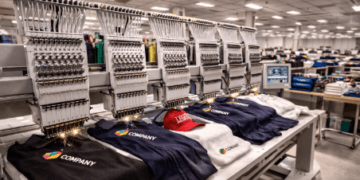 Pusat produksi Bordir Komputer Medan skala besar yang melayani berbagai media seperti kaos, kemeja, topi, dan souvenir secara simultan dengan mesin digital otomatis canggih.