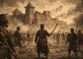 Ilustrasi perjuangan masyarakat lokal dalam catatan Sejarah Sunggal Medan.