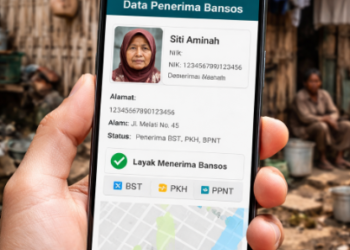 infografis gambar aplikasi bansos