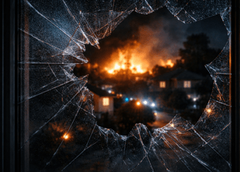 Kaca rumah warga yang pecah akibat getaran ledakan SPBE Bekasi.