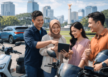 Kegiatan rutin Komunitas Kendaraan Listrik Medan dalam memberikan edukasi mengenai penggunaan energi bersih kepada masyarakat luas di pusat kota.