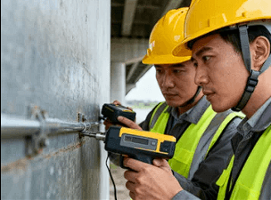 Tim teknis melakukan audit kekuatan struktur jembatan pasca guncangan gempa besar.