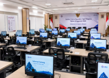 Suasana ruang ujian komputer untuk persiapan lokasi tes CPNS Medan 2026