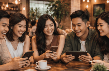 Anggota Komunitas Bitcoin Medan sedang melakukan kegiatan networking dan diskusi santai mengenai tren pasar terbaru.