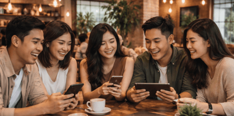 Anggota Komunitas Bitcoin Medan sedang melakukan kegiatan networking dan diskusi santai mengenai tren pasar terbaru.