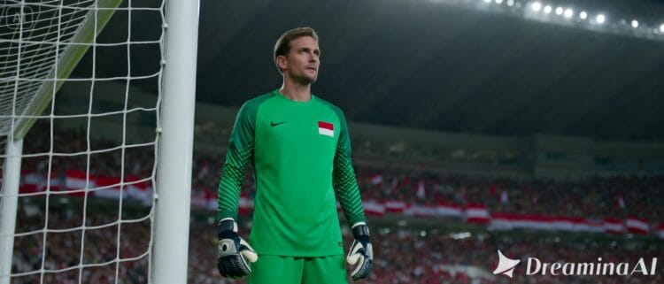 Potret Maarten Paes sebagai penjaga gawang utama Timnas Indonesia.