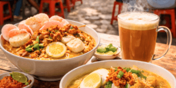 Dua pilihan Menu Sarapan Favorit di Medan, yaitu Lontong Sayur dan Soto Medan yang siap menggugah selera di pagi hari.