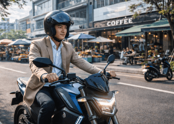 Penggunaan Motor Listrik Medan oleh warga untuk aktivitas harian guna menghemat pengeluaran bahan bakar dan menjaga kebersihan udara.